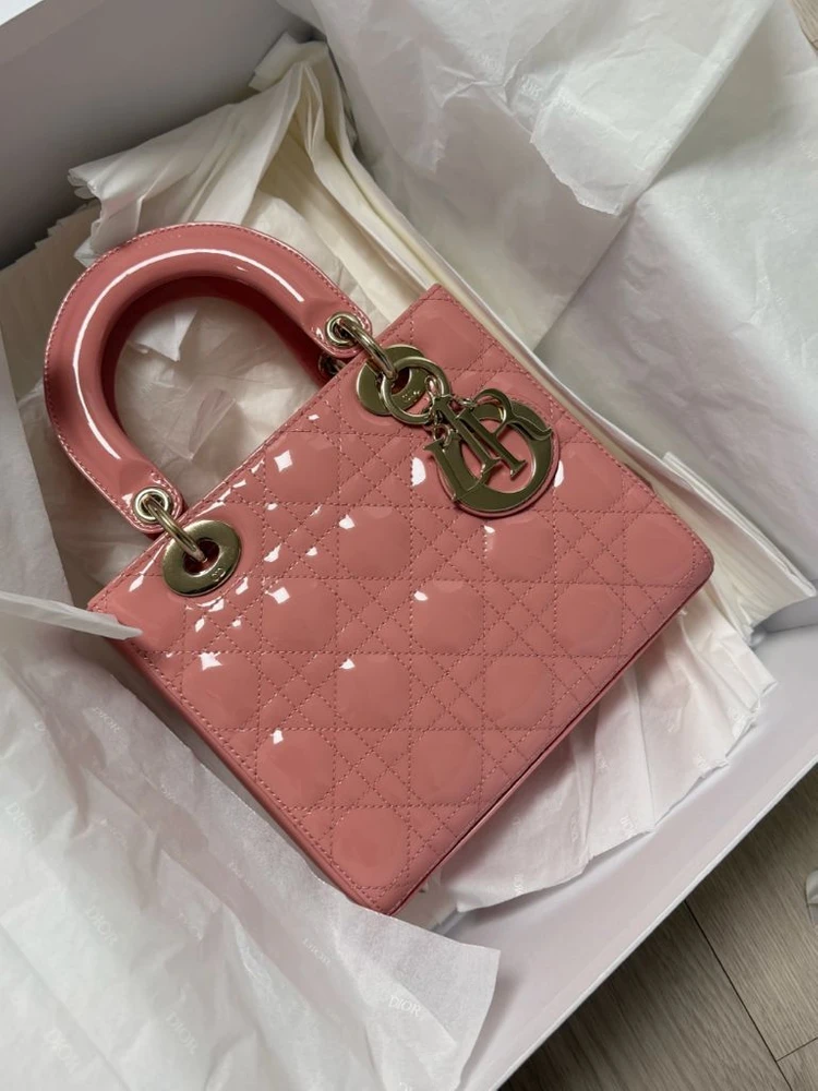 디올 레이디백 스몰 피치 블로썸 핑크 페이던트 이미지
