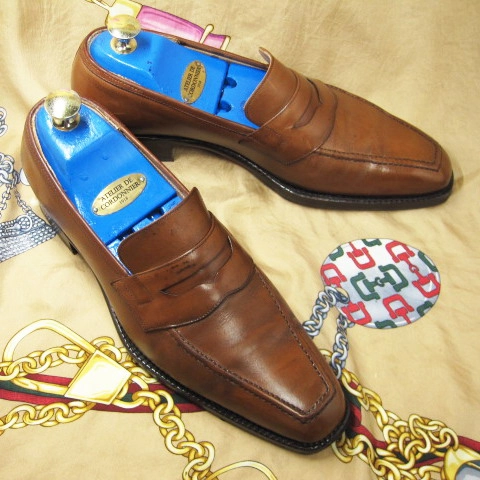 헝가리명품 바쉬(VASS SHOES) 브라운 카프스킨 U팁 페니로퍼 255 이미지