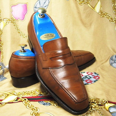 헝가리명품 바쉬(VASS SHOES) 브라운 카프스킨 U팁 페니로퍼 255 이미지