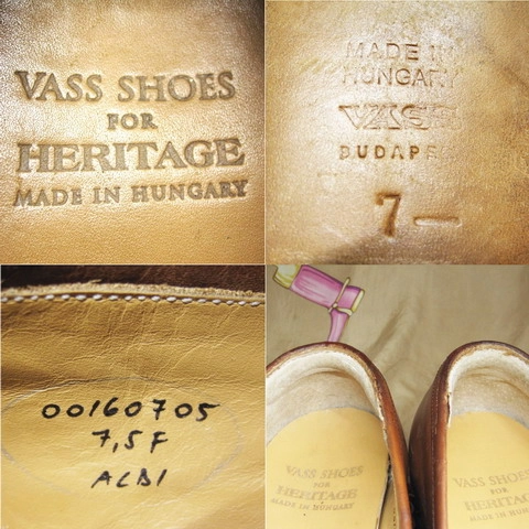 헝가리명품 바쉬(VASS SHOES) 브라운 카프스킨 U팁 페니로퍼 255 이미지