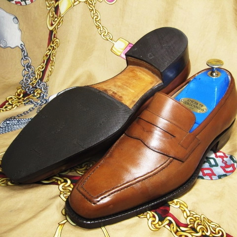 헝가리명품 바쉬(VASS SHOES) 브라운 카프스킨 U팁 페니로퍼 255 이미지