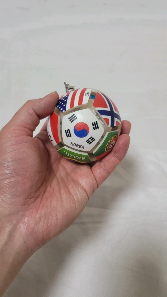 월드컵 축구공 키캡키링 딸까이 클리커 열쇠고리 가방고리 키홀더 키캡볼 이미지