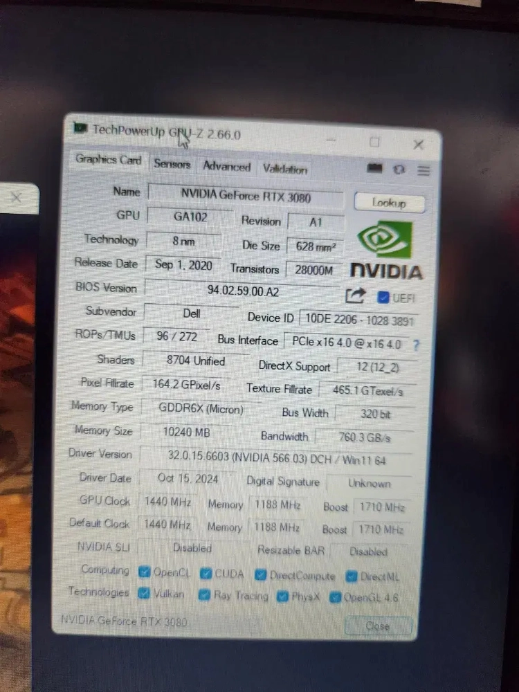 rtx3080 (급처 아직 연락 안옴) 이미지