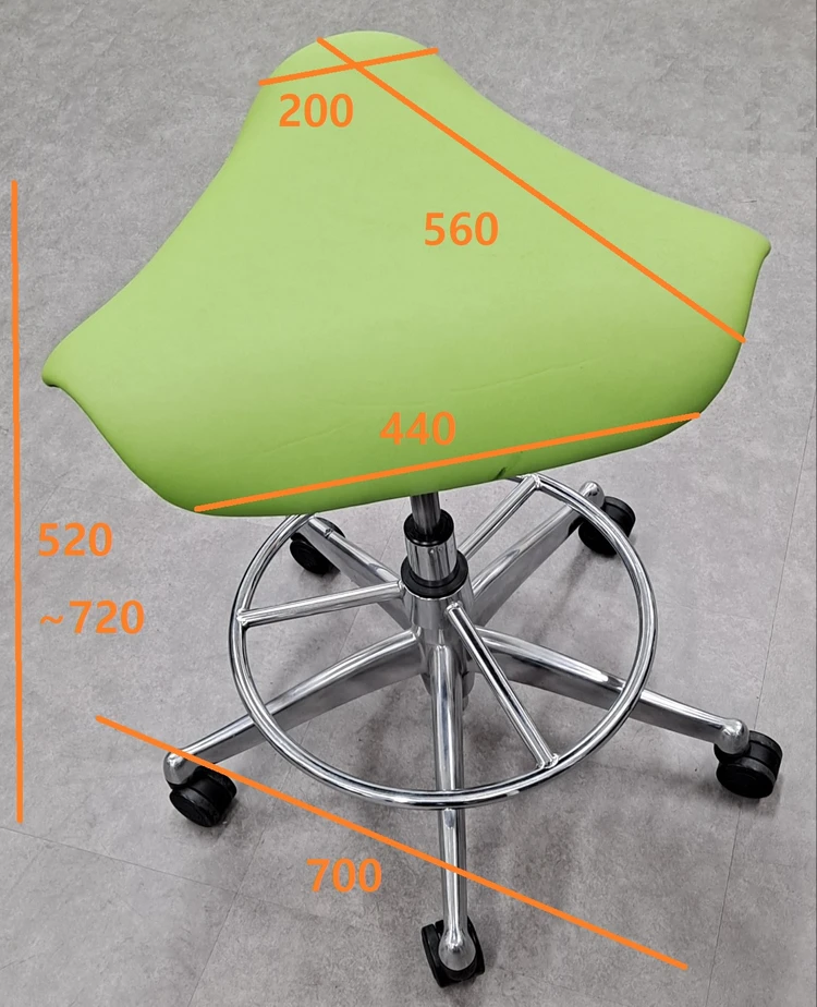 휴먼스케일 새들 스툴 의자 (Humanscale Saddle Stool Chair, 녹색) 이미지