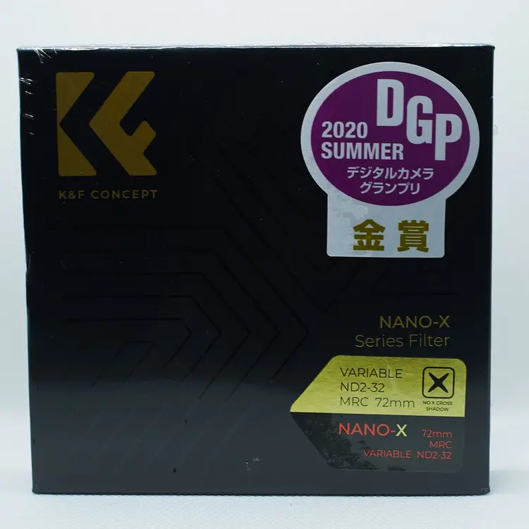 K&F Concept 72mm NANO-X ND2-32 가변 ND 필터 (새상품) 8K AGC Glass 이미지