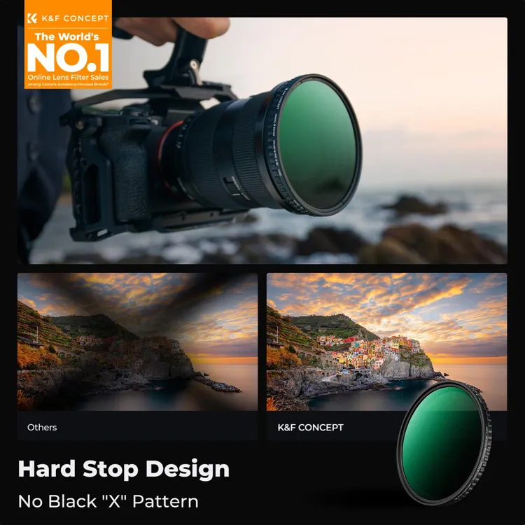 K&F Concept 72mm NANO-X ND2-32 가변 ND 필터 (새상품) 8K AGC Glass 이미지