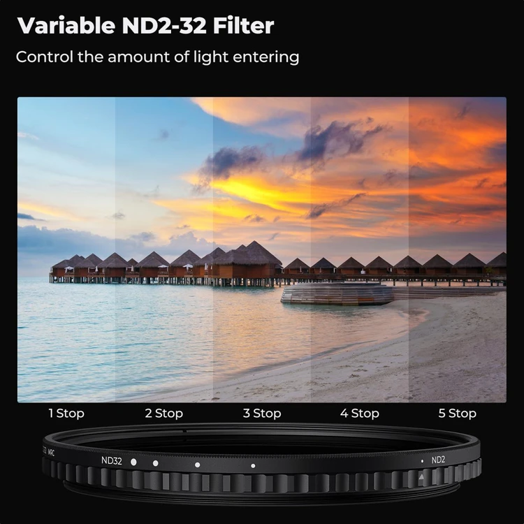 K&F Concept 95mm NANO-X ND2-32 가변 ND 필터 (새상품) 8K AGC Glass 이미지