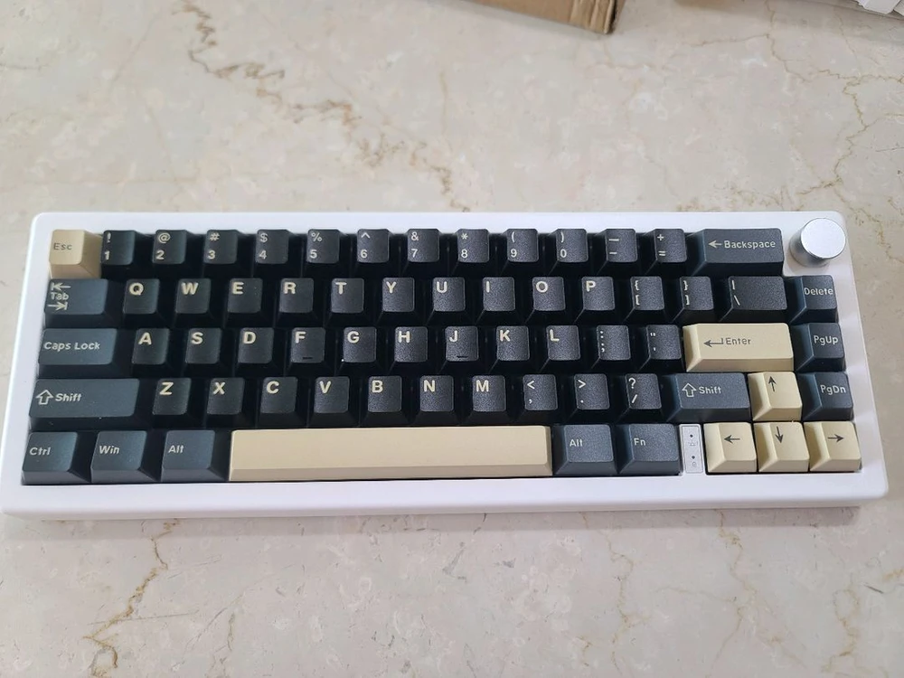 zouya GMK67 67키 미니 기계식 키보드, 미드나잇축, 무각 키캡 이미지