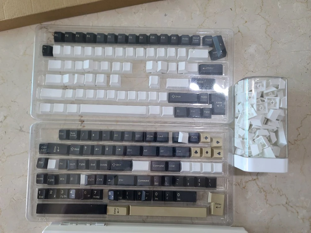 zouya GMK67 67키 미니 기계식 키보드, 미드나잇축, 무각 키캡 이미지