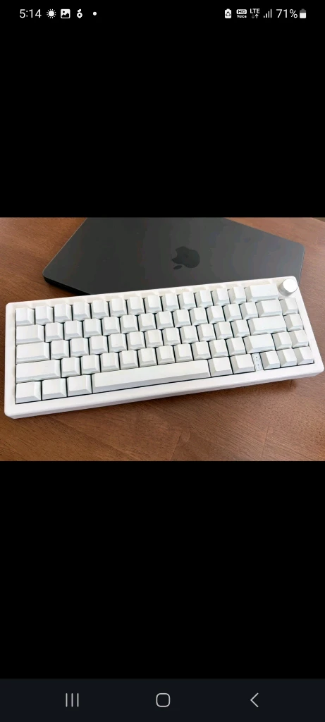 zouya GMK67 67키 미니 기계식 키보드, 미드나잇축, 무각 키캡 이미지
