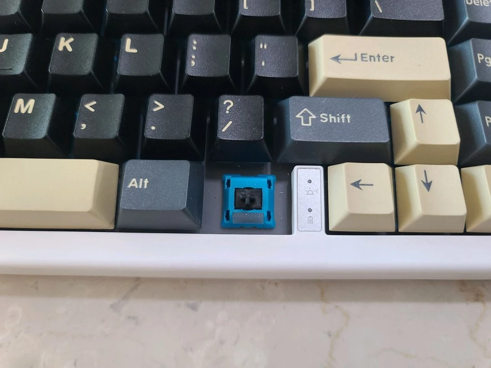 zouya GMK67 67키 미니 기계식 키보드, 미드나잇축, 무각 키캡 이미지