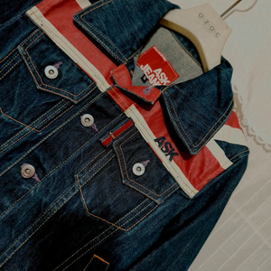 빈티지새제품(희귀)!ASK JEANS 데님 자켓 숏청자켓55 66 이미지