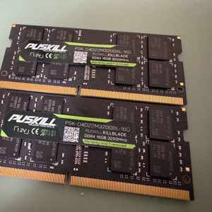 puskill 노트북램 삼성 ddr4 3200 32gb 16x2 이미지