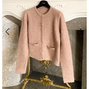 러브민 Starlight Gold Button Cardigan 글리터가디건 2사이즈 이미지