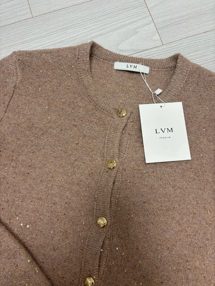 러브민 Starlight Gold Button Cardigan 글리터가디건 2사이즈 이미지
