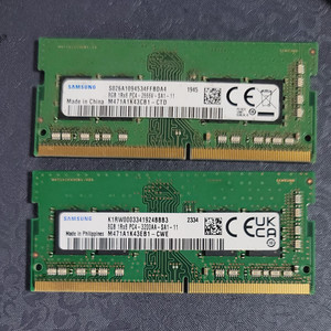 DDR4 16GB 메모리 2개 세트 이미지