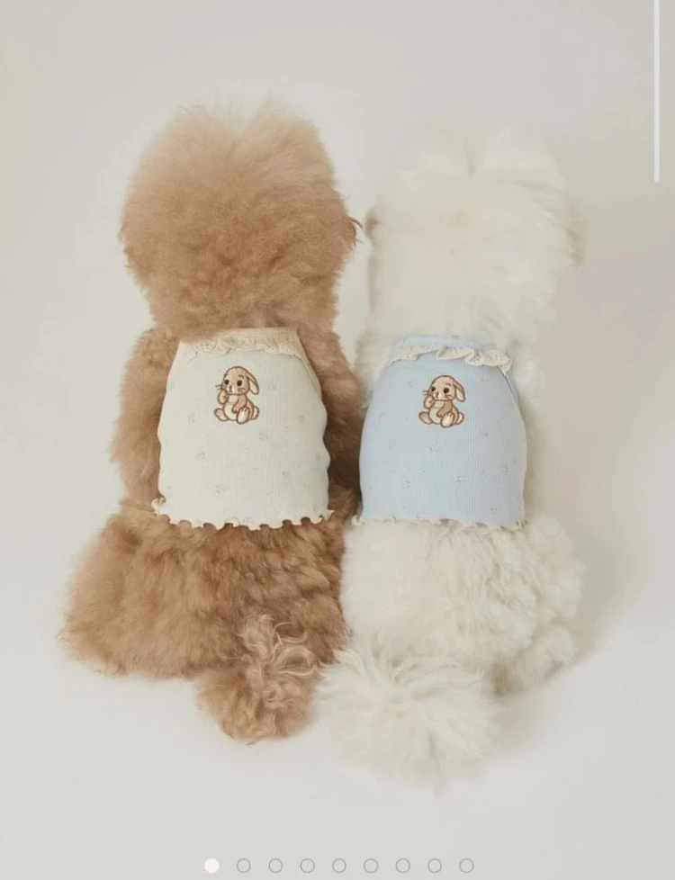 새제품 | 더샐리스로우 버니탑 L, 강아지 고양이 여름 나시 이미지