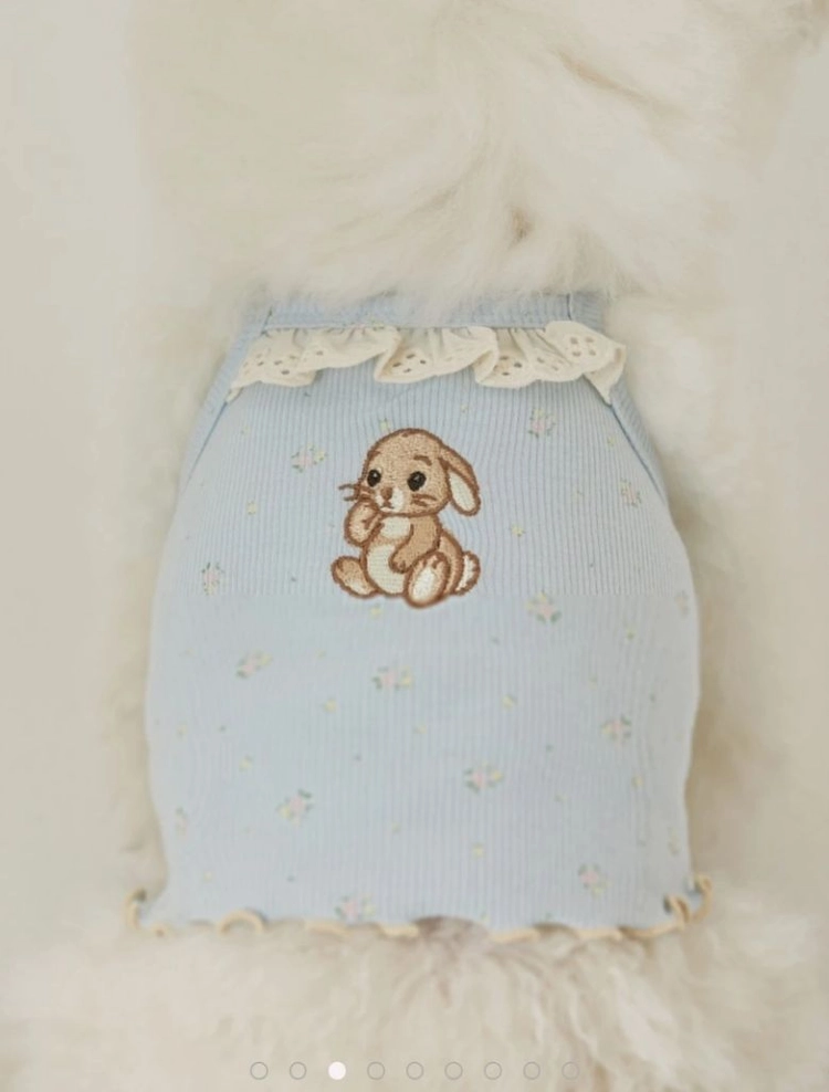 새제품 | 더샐리스로우 버니탑 L, 강아지 고양이 여름 나시 이미지