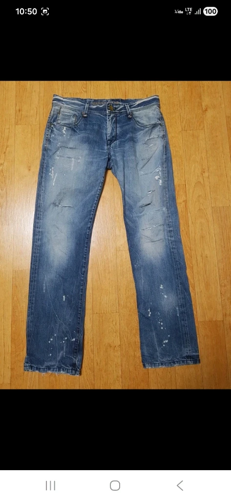 (최상급)빈폴진스 골프 여름용 빈티지 워싱 스판 청바지, 34~36인치 이미지