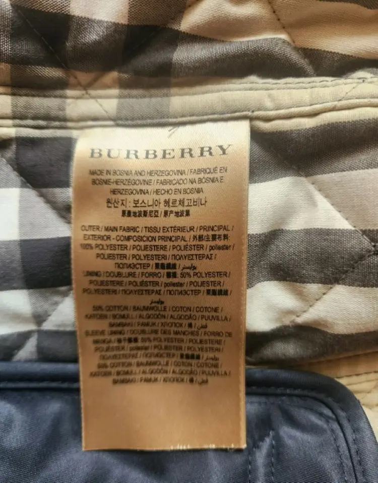 버버리 퀼팅 자켓 네이비 (L) 이미지