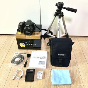 니콘망원렌즈 카메라/ COOLPIX P90 디지탈 / 새 배터리 2개 / 새 충전기 / 캐논 정품케이스 이미지