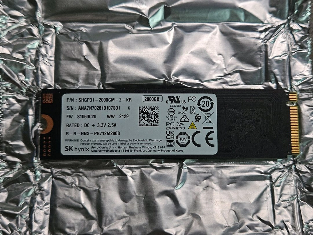 SK하이닉스 P31 Gold 2TB NVMe M.2 SSD 이미지
