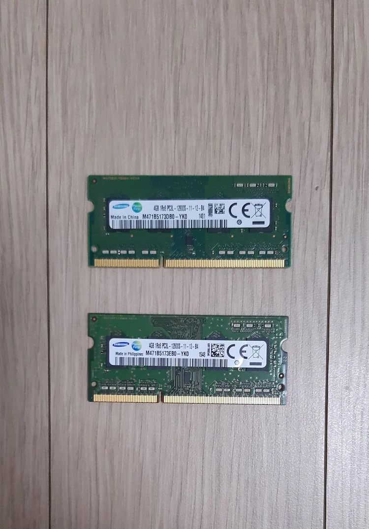 삼성 노트북 램 DDR3 4GB PC3L-12800S (2개) 이미지
