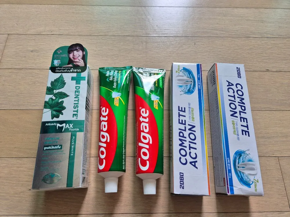 콜게이트, 덴티스테, 2080 치약 일괄 이미지