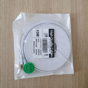 화이트 랜케이블 평면 기가 CAT.7 SSTP 10Gbps 새제품 10미터 이미지