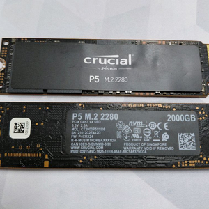 마이크론 크루셜 P5 M.2 NVMe SSD 2TB 2개 이미지