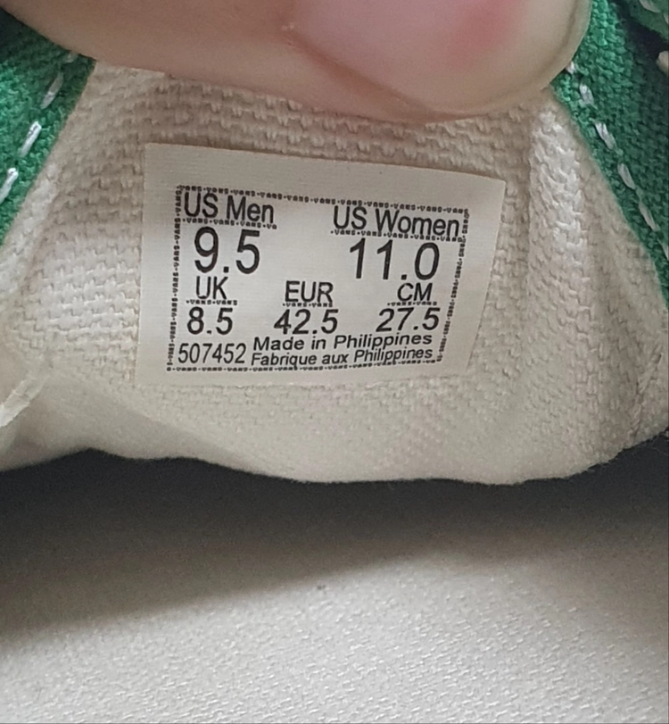 반스 어센틱 뮬 스니커즈 그린 275 택포 이미지