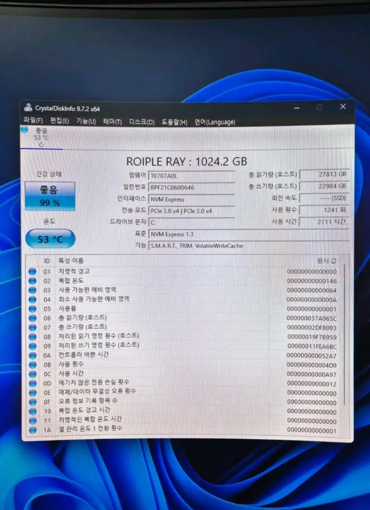 디오테라 ROIPLE Ray M.2 NVMe (1TB) ssd 이미지