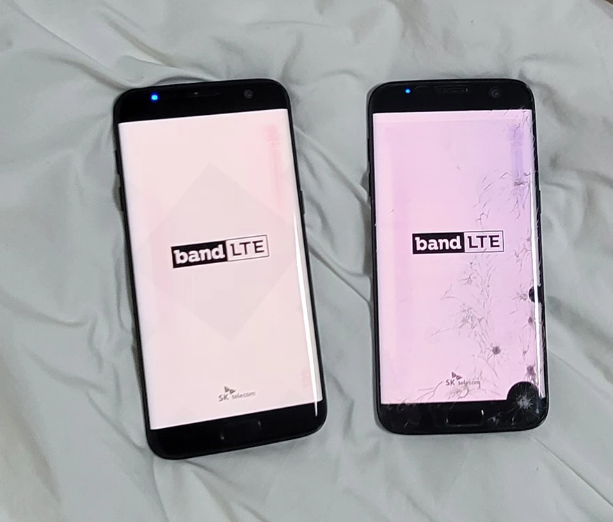 갤럭시 S7 엣지 128GB 블랙 2대 + 박스 2개 + 카드 케이스 5개 이미지