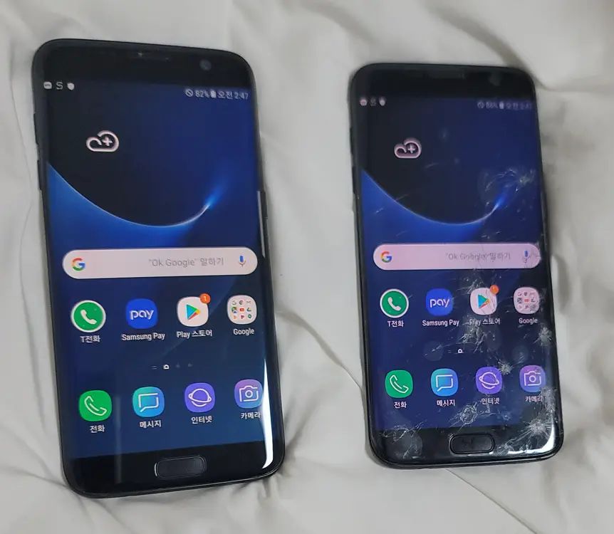 갤럭시 S7 엣지 128GB 블랙 2대 + 박스 2개 + 카드 케이스 5개 이미지