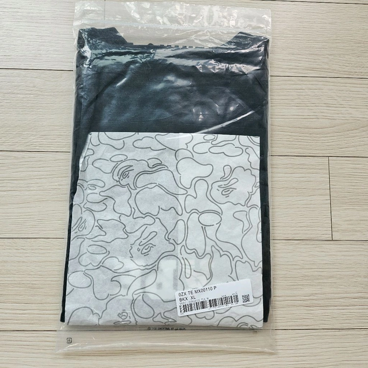 베이프 컬리지 반팔티셔츠 블랙 XL 새상품 이미지