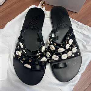 Ancient Greek Sandals 블랙 쉘 장식 샌들 36 이미지