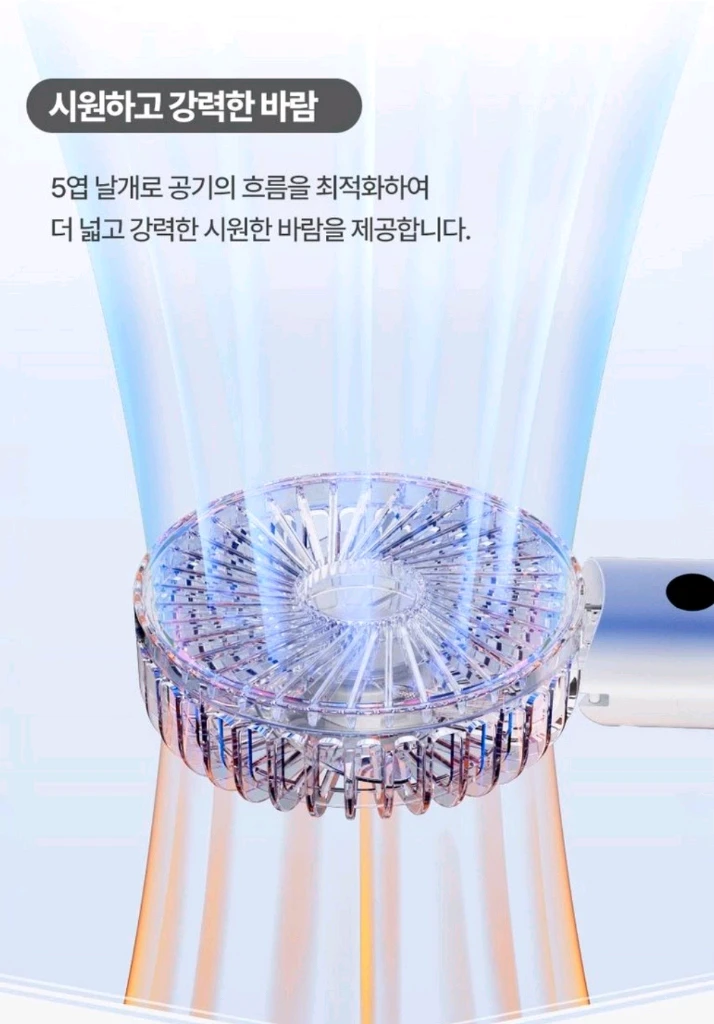 세인트비 접이식 목걸이 LCD숫자표시 휴대용선풍기 이미지