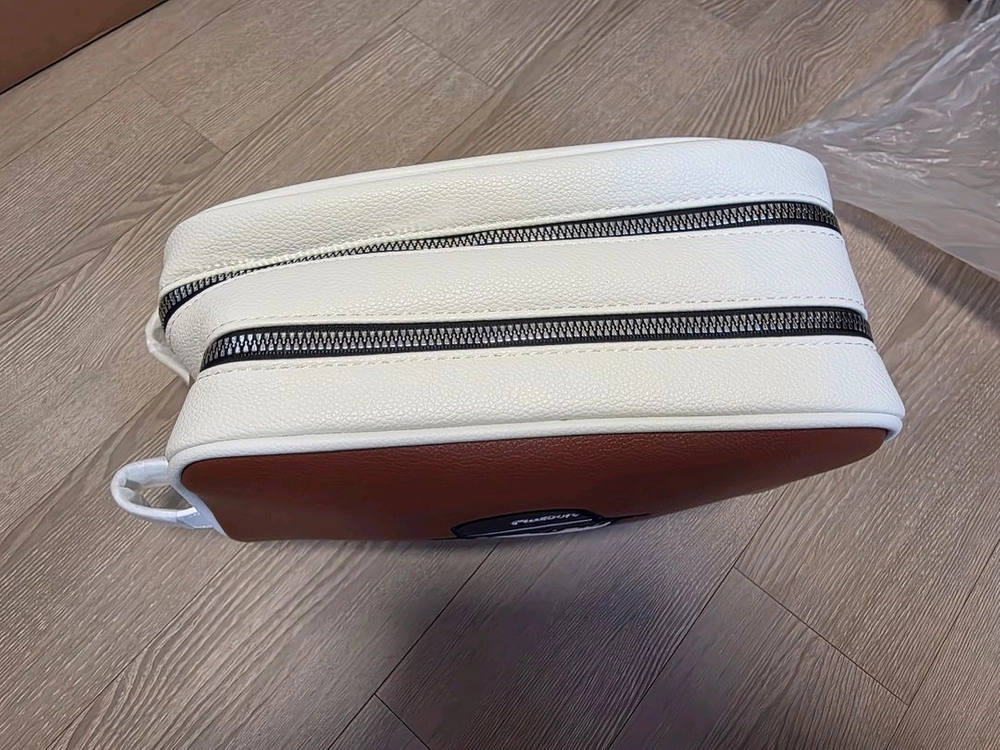 말본 파우치 2종 그린 브라운색상 팝니다 골프가방 볼가방 큐브백 파우치 이미지