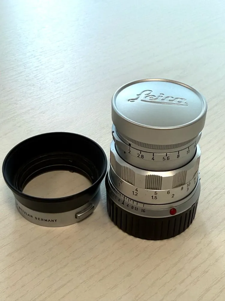 라이카 SUMMICRON Rigid 후기형 50mm f2 렌즈 실버 이미지