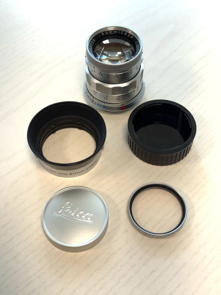 라이카 SUMMICRON Rigid 후기형 50mm f2 렌즈 실버 이미지