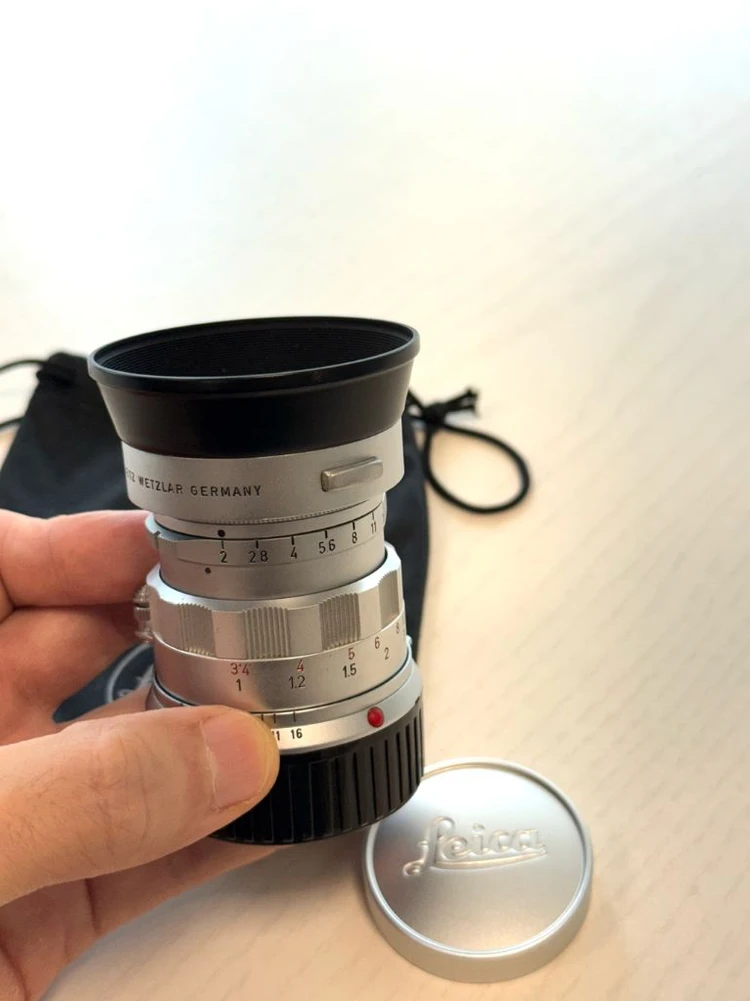 라이카 SUMMICRON Rigid 후기형 50mm f2 렌즈 실버 이미지
