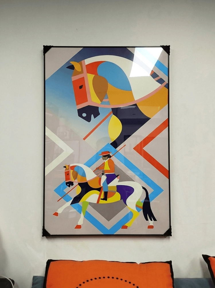말 그림 액자 팝아트 인테리어소품 말액자 대형그림액자 거실인테리어 아트포스터 캔버스액자 팝아트액자 이미지