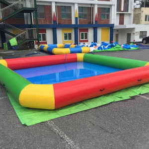 (에어풀장,이동식수영장,야외풀장,유아어린이풀장)수영장 풀장 워터슬라이드 에어바운스 에어수영장 중고 새거 헐값 판매 이미지