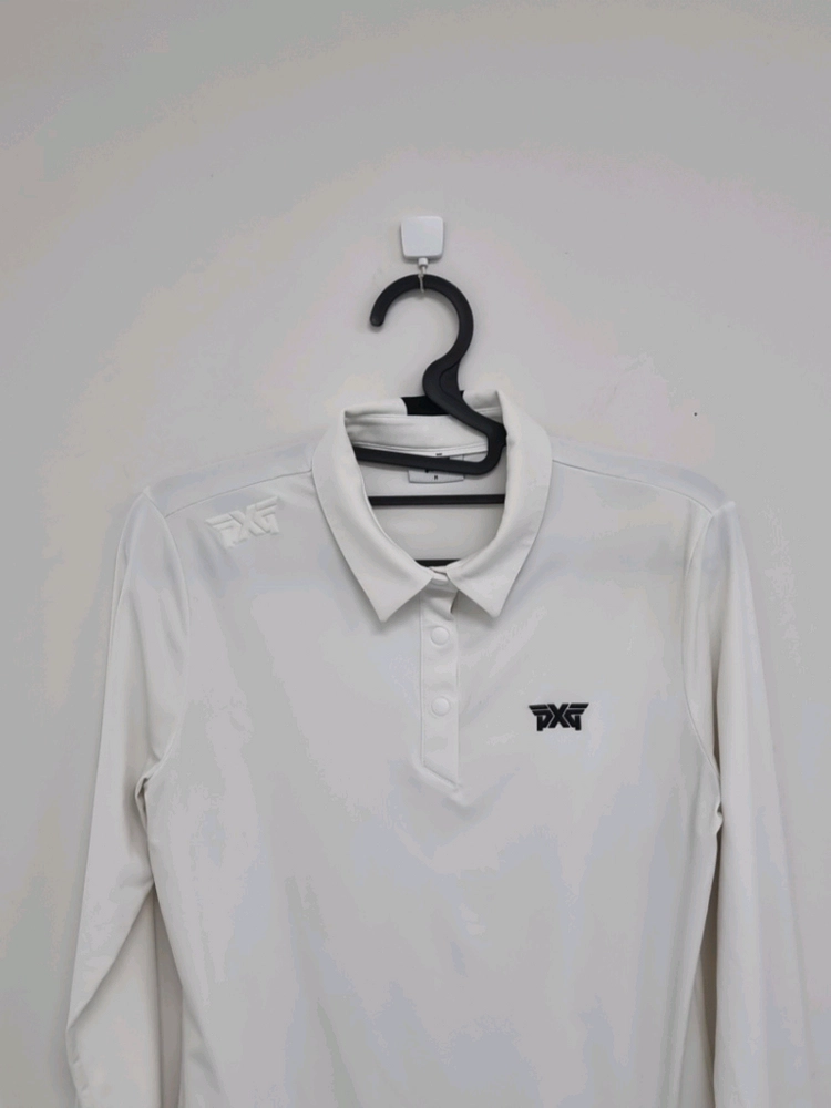 PXG 여성 골프 카라 긴팔 티셔츠 화이트 95(M) 이미지