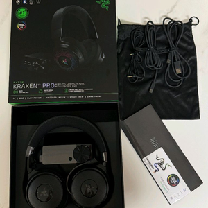 (새상품)레이저 크라켄 V4 Pro 무선 게이밍 헤드셋 이미지