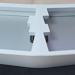 네오 어고 NEO Ergo 키보드 하우징-화이트/중판-실버/무개추-실버/배지-골드 유선전용/핫스왑기판 이미지