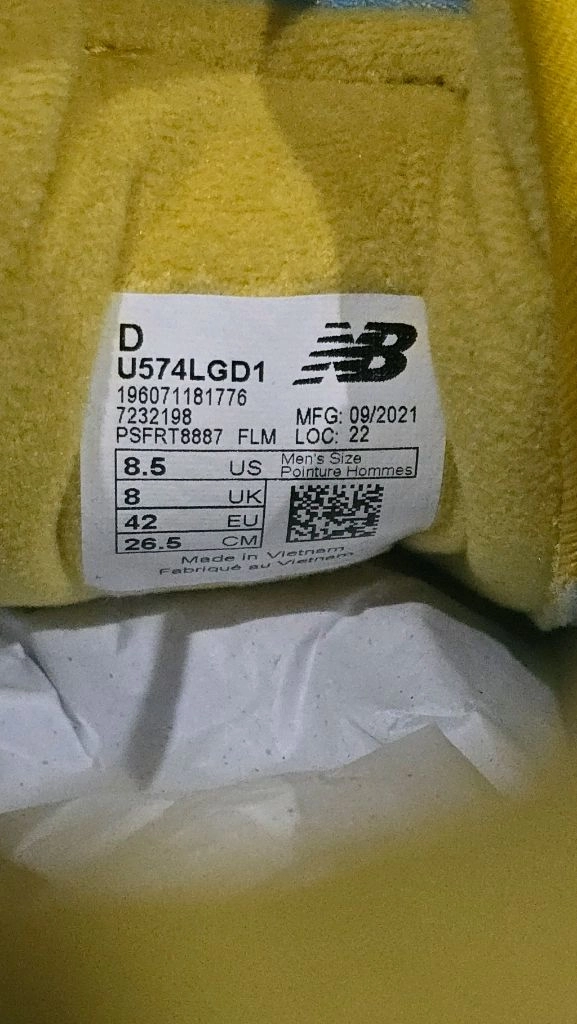 뉴발란스 x 보데가 574 레거시 디파처 블루 265 이미지