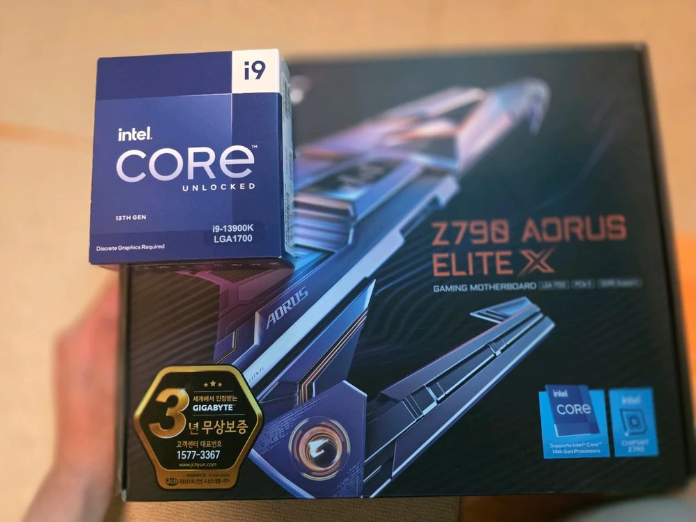 인텔 i9 13900k+z790 어로스엘리트X as0 이미지