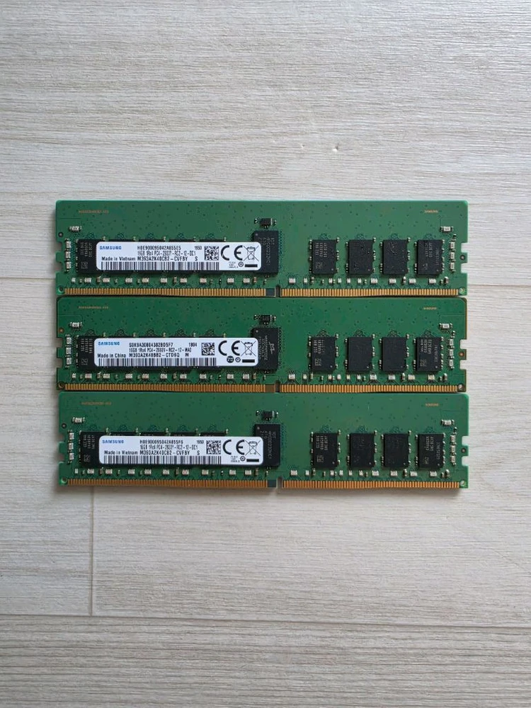 삼성 DDR4 16GB 서버용 램(ECC REG) 총 3장 일괄 판매 이미지