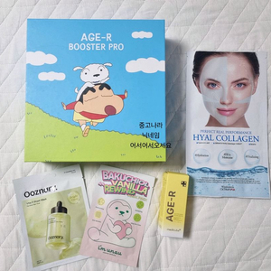 미개봉 메디큐브 에이지알 부스터프로 짱구 에디션+글루타치온 글로우 앰플 50ml 새상품 이미지